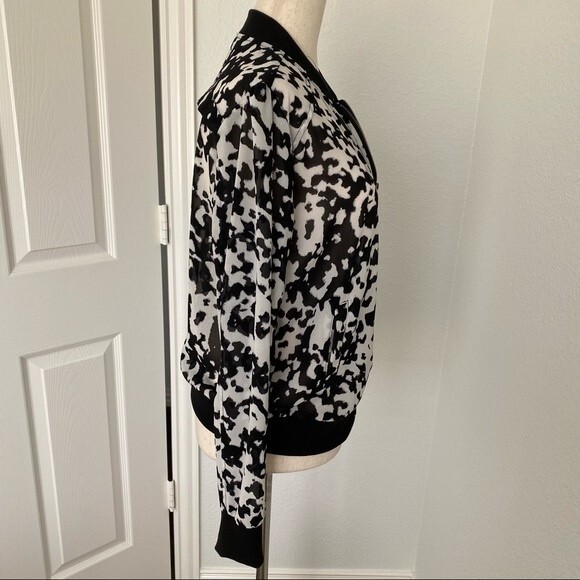 Bongo Zebra Animal Print Moto Biker Bomber Vintage Lightweight Jacket Size L - Picture 6 of 14